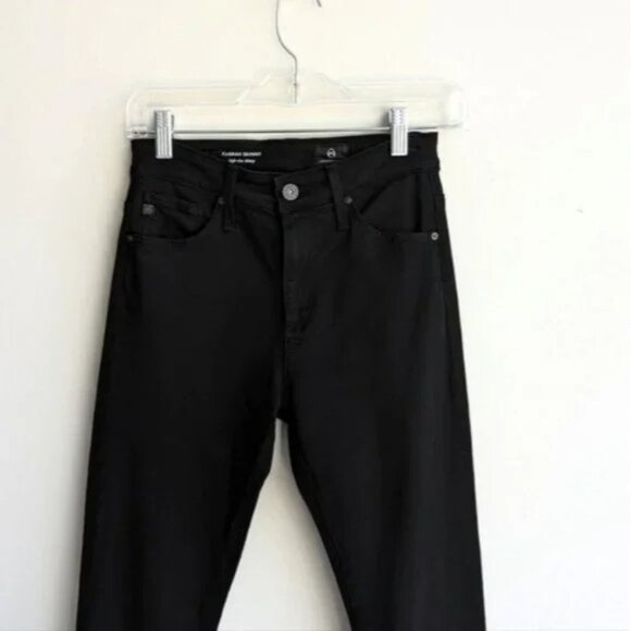 AG Farrah High-Rise Skinny Jeans - Black - Picture 2 of 7